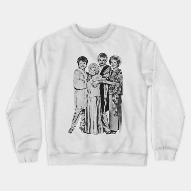 The Golden Girls - Simple Engraved Crewneck Sweatshirt by Chillashop Artstudio